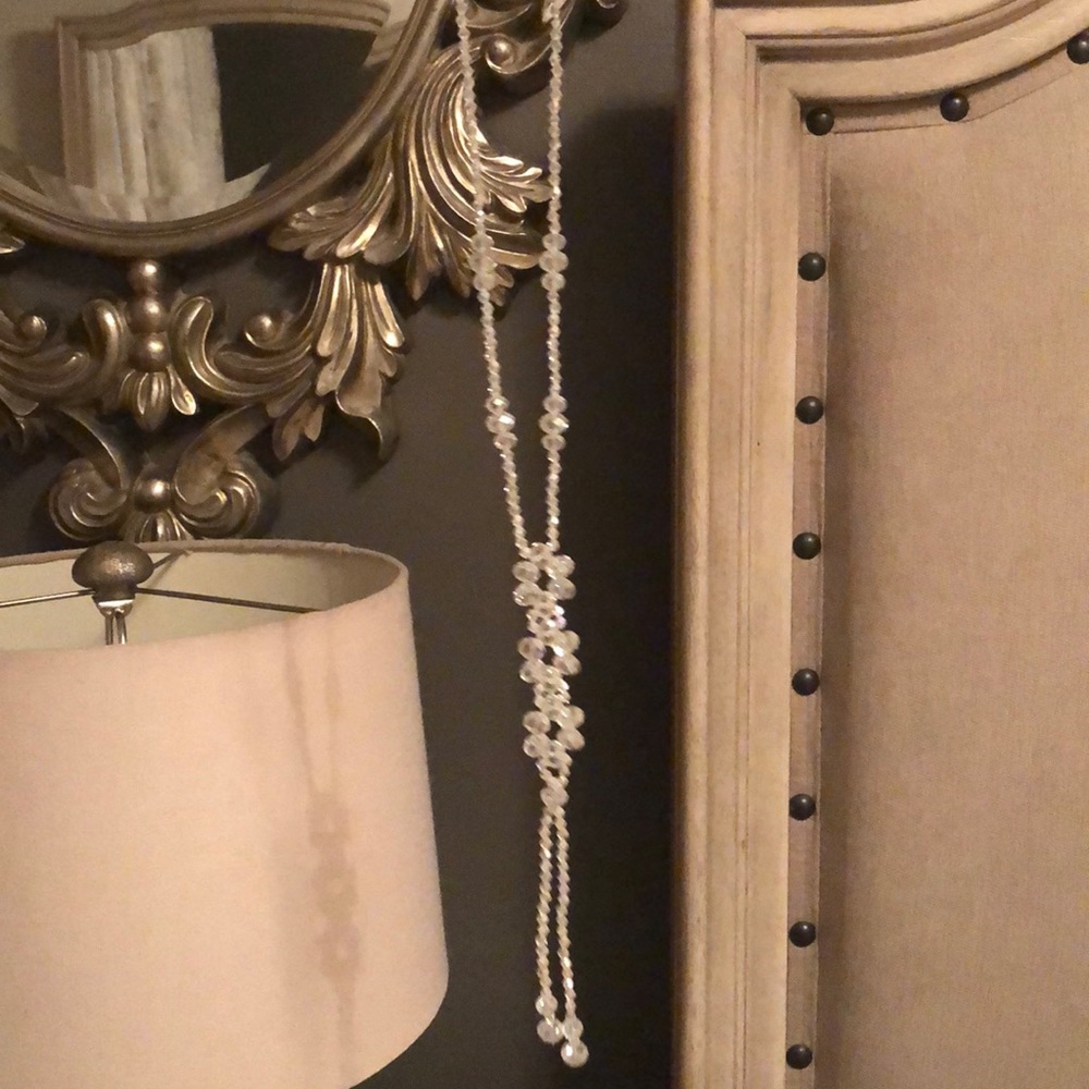 Long crystal necklace